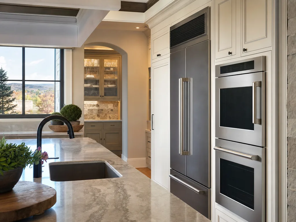Luxury built-in kitchen in a Greenwood Village, Colorado home