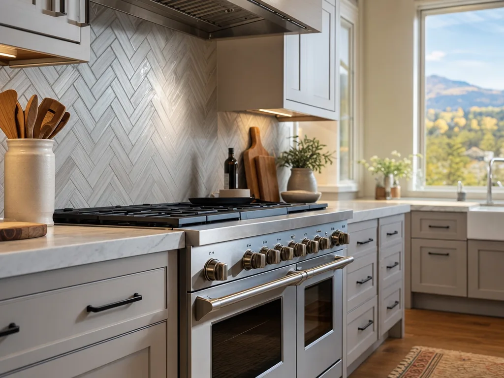 Luxury built-in kitchen in a Louisville, Colorado home