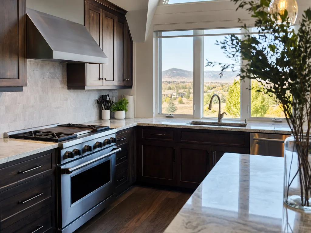 Luxury built-in kitchen in a Westminster, Colorado home